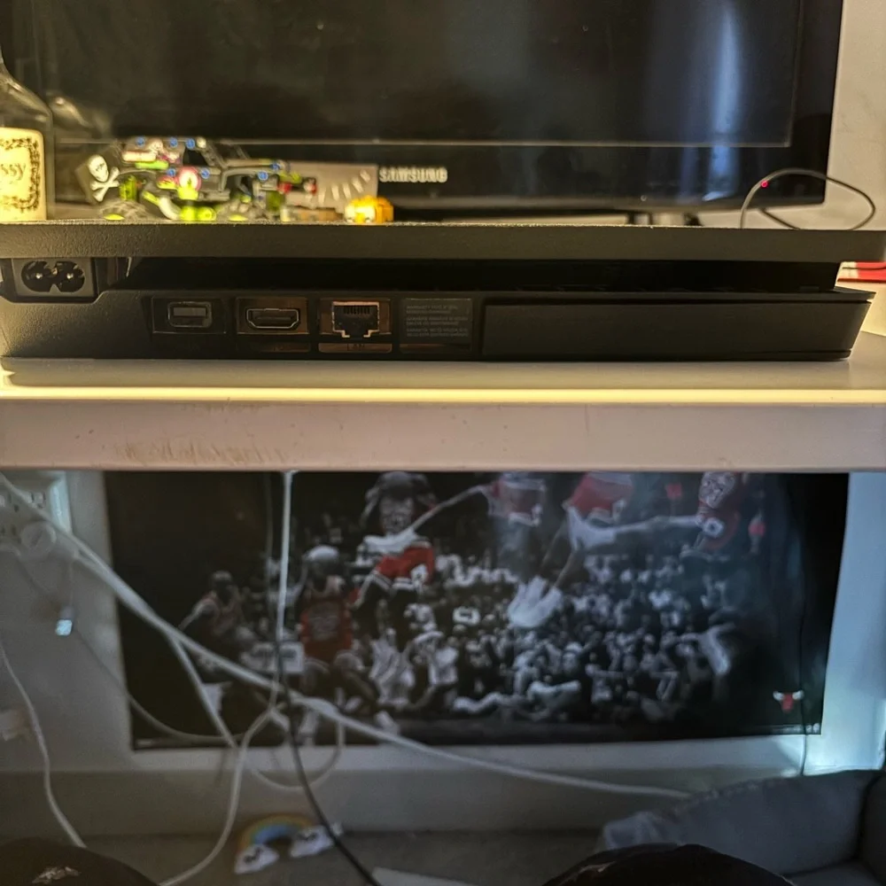 Sony Black Gaming Console with Controller